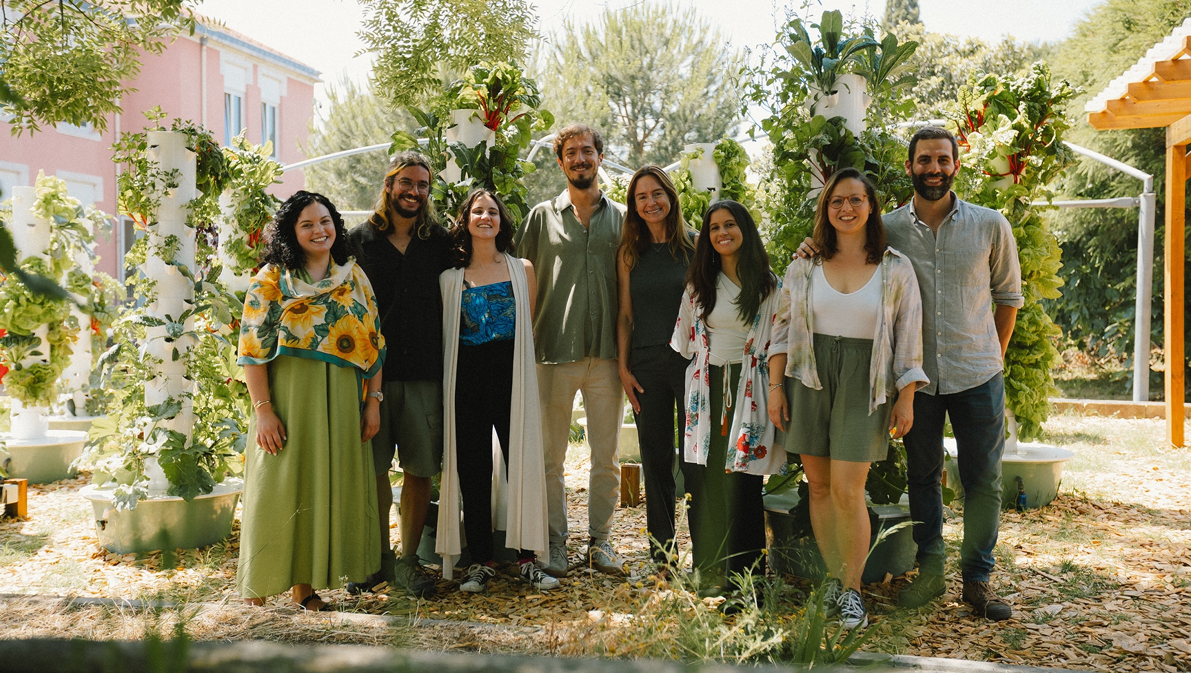 Retrato de grupo da equipa da Upfarming